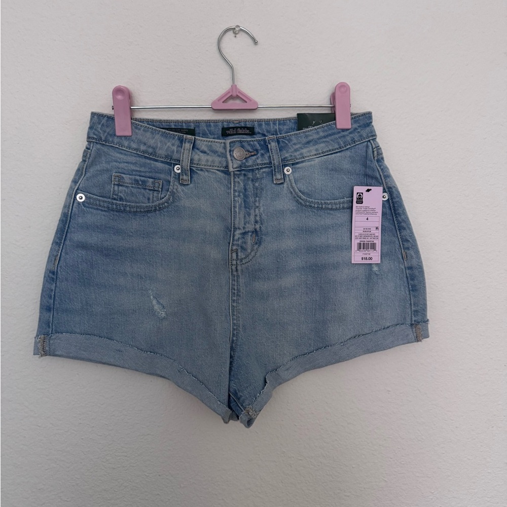 Women's Blue Denim Shorts Size 4 NWT